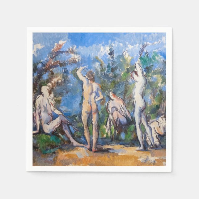 Servilleta De Papel Paul Cezanne - Cinco Bathers (Anverso)