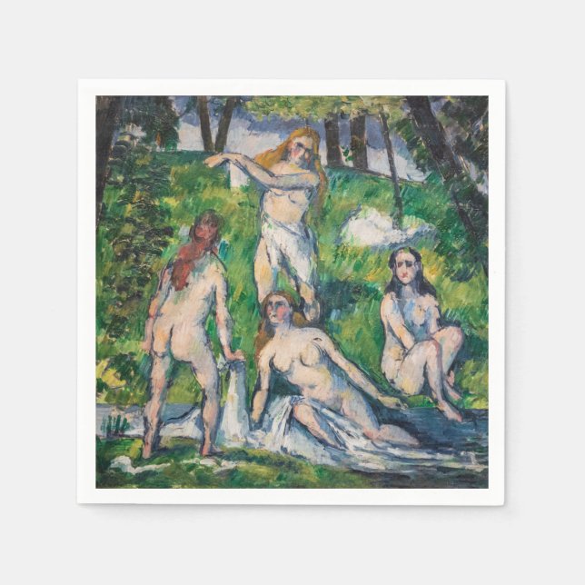 Servilleta De Papel Paul Cezanne - Cuatro Bathers (Anverso)