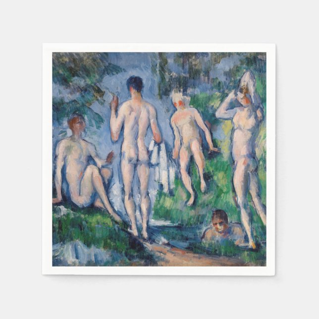 Servilleta De Papel Paul Cezanne - Grupo de los Baños (Anverso)