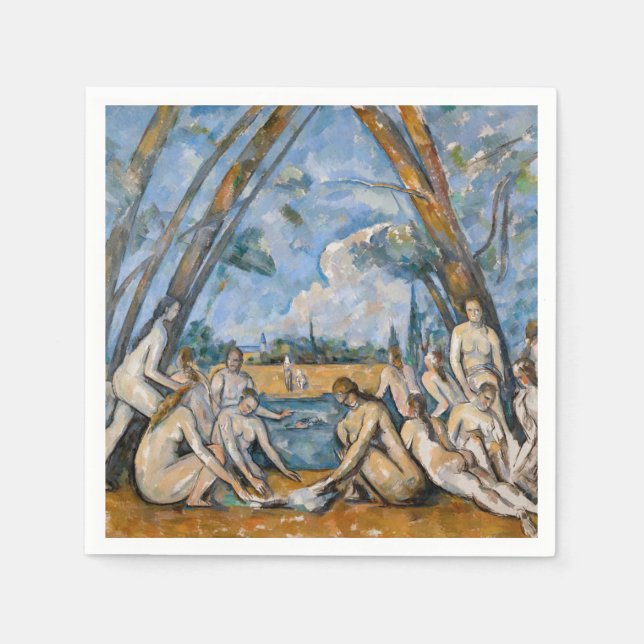 Servilleta De Papel Paul Cezanne - Los grandes bañistas (Anverso)