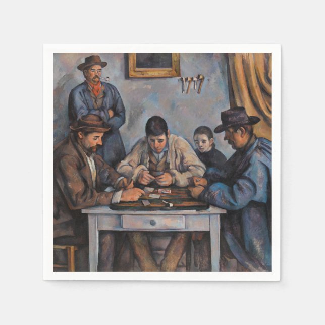Servilleta De Papel Paul Cezanne - Los jugadores de cartas (Anverso)