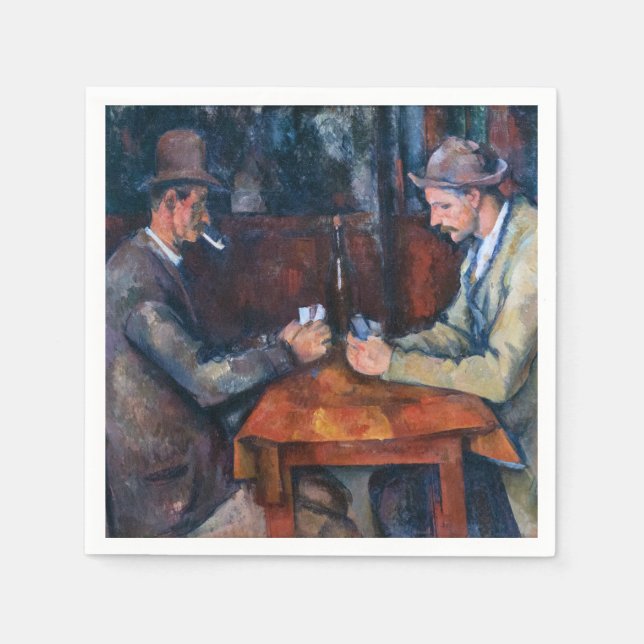 Servilleta De Papel Paul Cezanne - Los jugadores de cartas (Anverso)