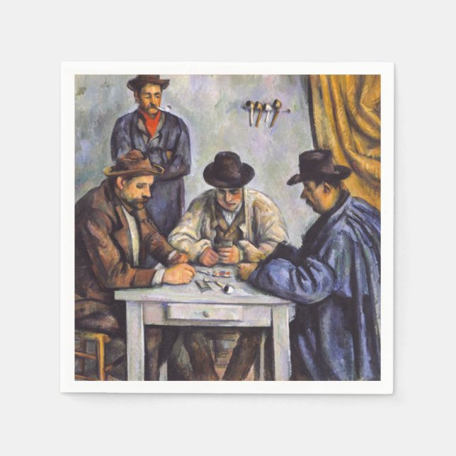 Servilleta De Papel Paul Cezanne - Los jugadores de cartas (Anverso)
