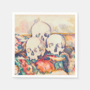 Servilleta De Papel Paul Cezanne - Los tres cráneos acuarela