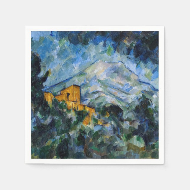 Servilleta De Papel Paul Cezanne - Mont Saint-Victoire y Chateau Noir (Anverso)