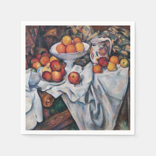 Servilleta De Papel Paul Cezanne - Todavía vida, manzanas y Naranjas (Anverso)