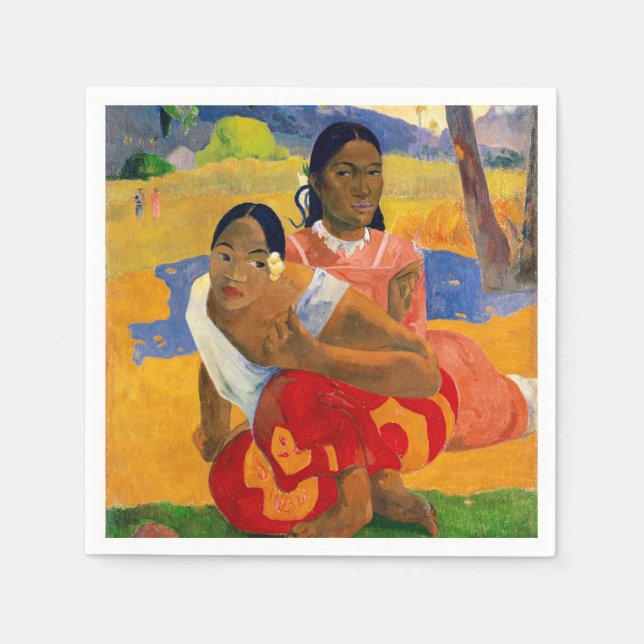 Servilleta De Papel Paul Gauguin - ¿Cuándo Te Casarás? (Anverso)