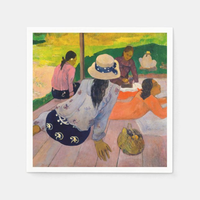 Servilleta De Papel Paul Gauguin - La siesta (Anverso)