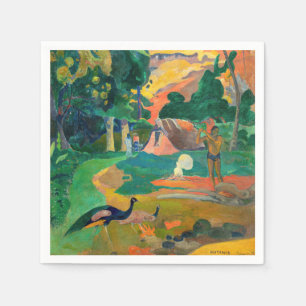 Servilleta De Papel Paul Gauguin - Paisaje con Pavos Reales / Matamoe