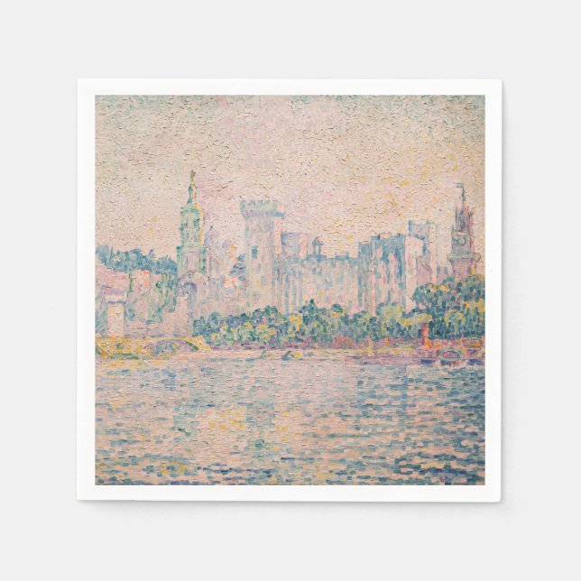 Servilleta De Papel Paul Signac - Aviñón, mañana (Anverso)