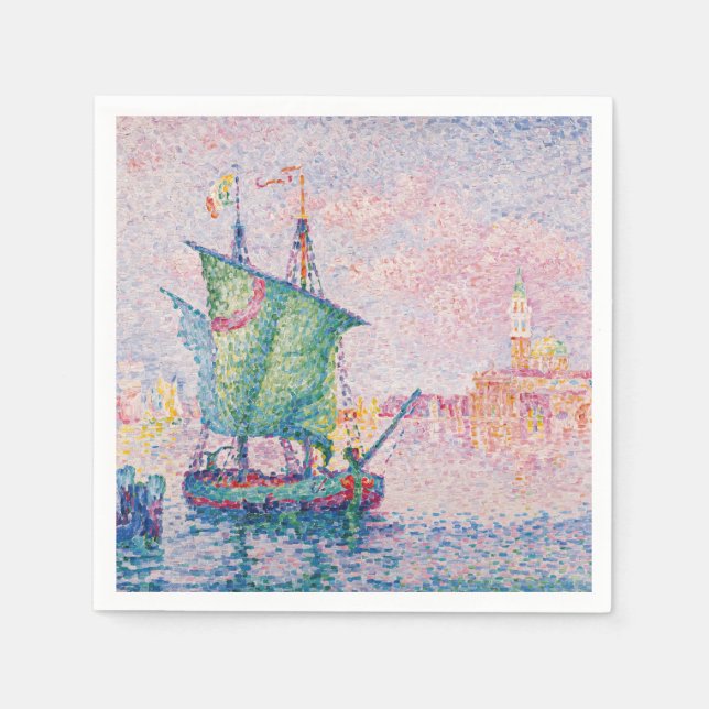 Servilleta De Papel Paul Signac - Venecia, la nube rosa (Anverso)