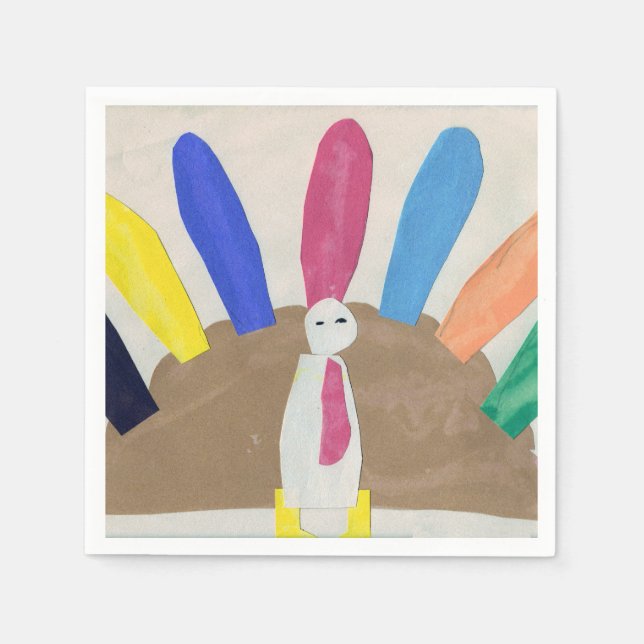 Servilleta De Papel Pavo de Acción de Gracias (Anverso)