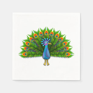Servilleta De Papel pavo real