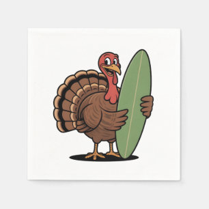 Servilleta De Papel Pavo tabla de surf surfista pavo Día de Acción de