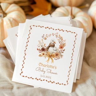 Servilleta De Papel Pavo Tonto Otoño Rústico Agradecimiento para baby