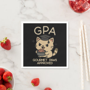 Servilleta De Papel Paws de atún para gato graciosos de becario person