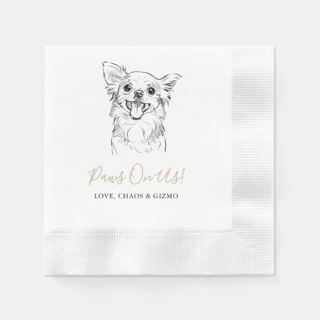 Servilleta De Papel Paws Sobre El Personalizado Mascotas Estadounidens (Anverso)
