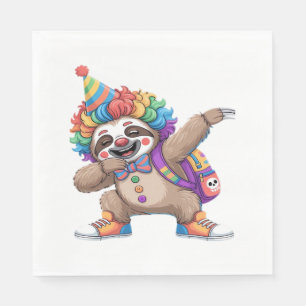 Servilleta De Papel Payaso bailarín Dabbing Spooky Halloween esloth Ov