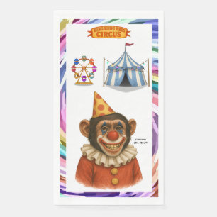 Servilleta De Papel Payaso chimpancé Chester