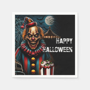 Servilleta De Papel Payaso de Carnaval Espeluznante Fiesta de Hallowee