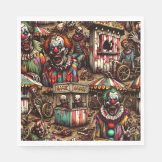Servilleta De Papel Payaso de Carnaval espeluznante Zombie Halloween