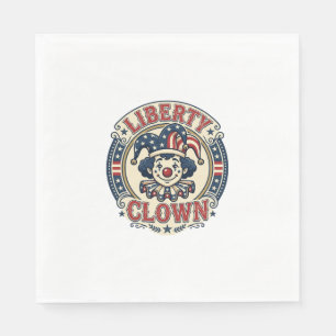 Servilleta De Papel Payaso de la Libertad Patriótico Patriótico Clownc