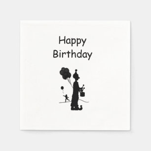 Servilleta De Papel Payaso Feliz Cumpleaños