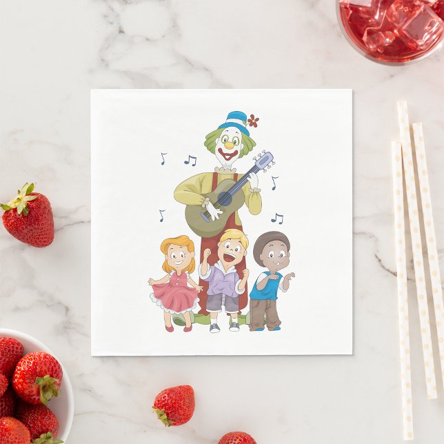 Servilleta De Papel Payaso Tocando La Guitarra (Subido por el creador)