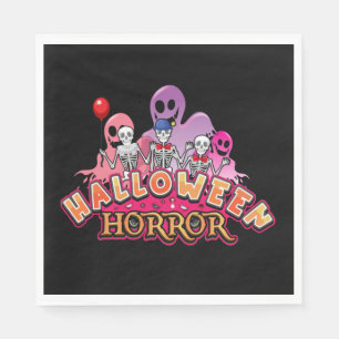 Servilleta De Papel Payasos aterradores de Halloween con servilletas d