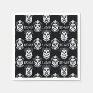 Servilleta De Papel Payasos espeluznantes asustan la fiesta de Hallowe