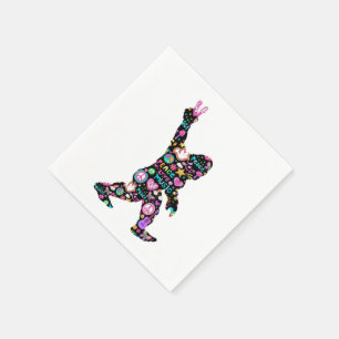 Servilleta De Papel Paz Amor Bigfoot Hippie Divertido Amante de Bigfoo