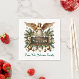 Servilleta De Papel Paz en la Tierra Garland Evergreen