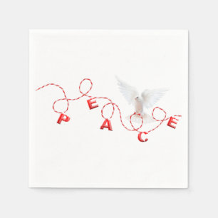 Servilleta De Papel Paz navidad con paloma blanca