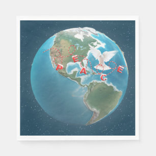 Servilleta De Papel Paz navidad con paloma blanca