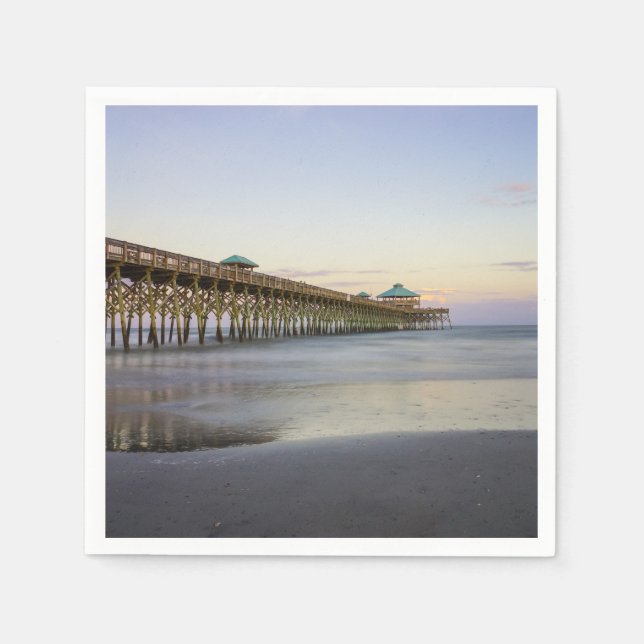 Servilleta De Papel Paz Nocturna en Folly Beach (Anverso)