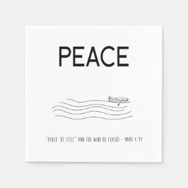 Servilleta De Papel Peace Be still Boat in water