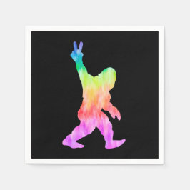 Servilleta De Papel Peace Love Bigfoot