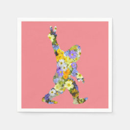 Servilleta De Papel Peace Love Floral Bigfoot