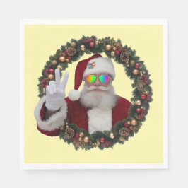 Servilleta De Papel Peace Santa Holiday Napkin