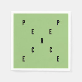 Servilleta De Papel Peace Typography