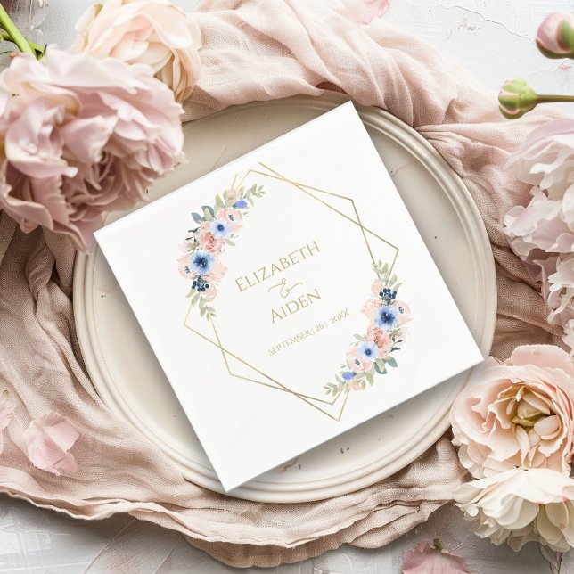 Servilleta De Papel Peach Blue Boda Collection (Subido por el creador)
