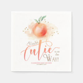 Servilleta De Papel Peach Cutie Baby Shower