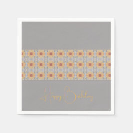 Servilleta De Papel Peach Floral Pattered