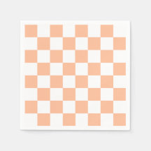 Peach Fuzz Checkered Gingham Pattern
