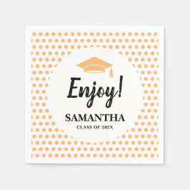 Servilleta De Papel Peach Graduation 