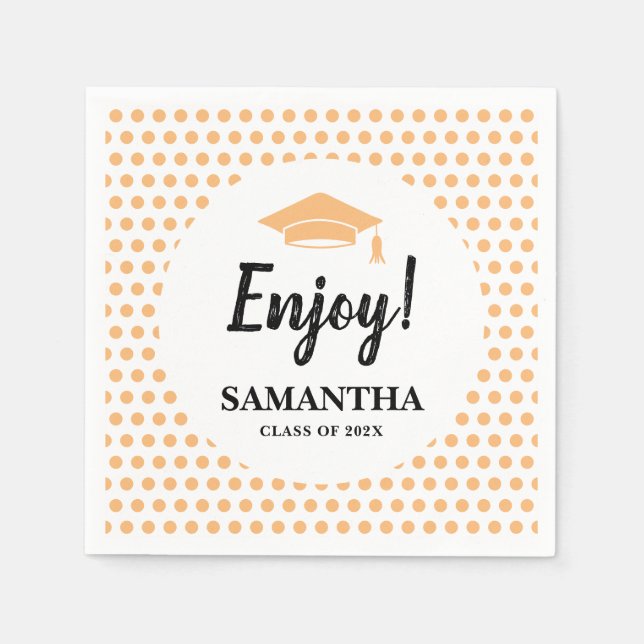 Servilleta De Papel Peach Graduation  (Anverso)