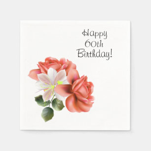 Servilleta De Papel Peach Peonies Personal