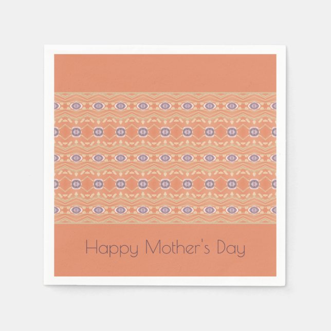 Servilleta De Papel Peach Purple and Beige (Anverso)