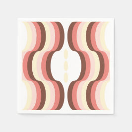 Servilleta De Papel Peach Wave Symmetry