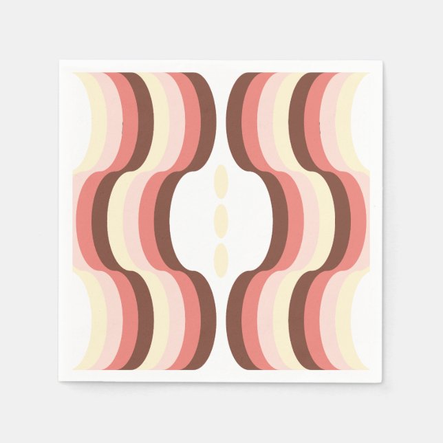 Servilleta De Papel Peach Wave Symmetry (Anverso)